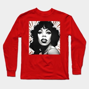 Donna Summer vintage Retro portrait Long Sleeve T-Shirt